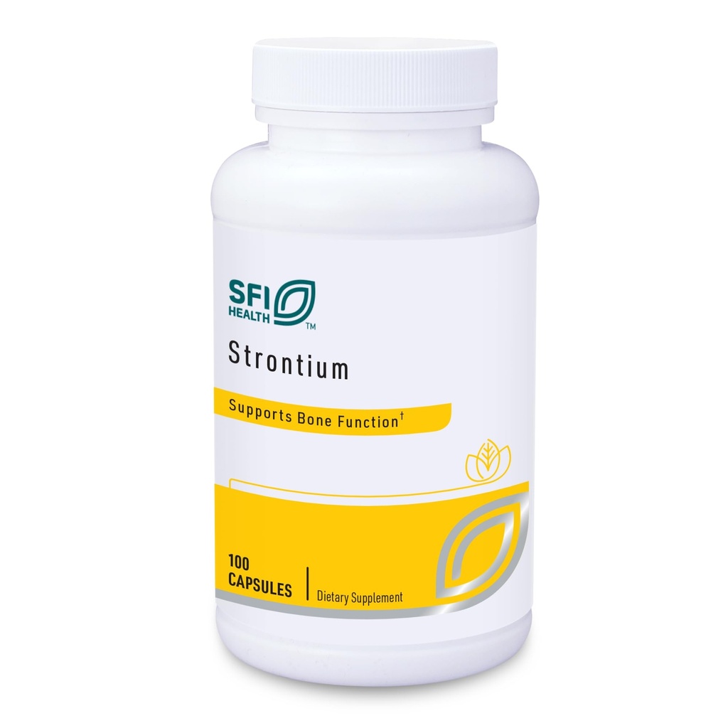 Klaire Labs SFI Health Strontium - Hypoallergenic 300 Milligrams Bioavailable Strontium Citrate for Bone & Tissue Support (100 capsules)