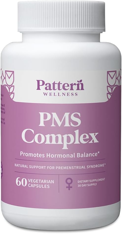 Complejo Pattern Wellness PMS – Apoyo al bienestar del ciclo mensual – con vitamina B6, Magnesio y extractos herbales – 60 cápsulas veganos