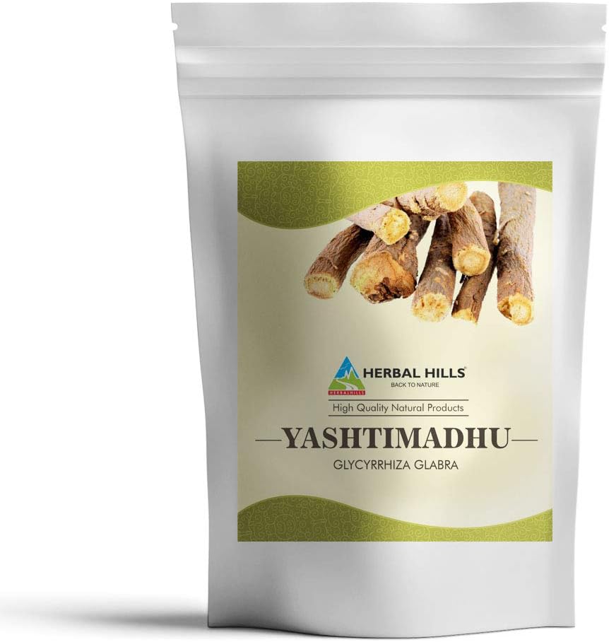 HERBAL HILLS Yashtimadhu Powder (Mulethi Powder/Licorice Powder/Glycyrrhiza glabra)