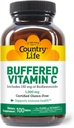 Vida en el País Vitamina C 1000mg con Bioflavonoides, Calcio, Magnesio, Potasio - Apoyo Inmunitario, Capsules Veganos, Libre de gluten, Gentle on Stomach - 100 Tablets