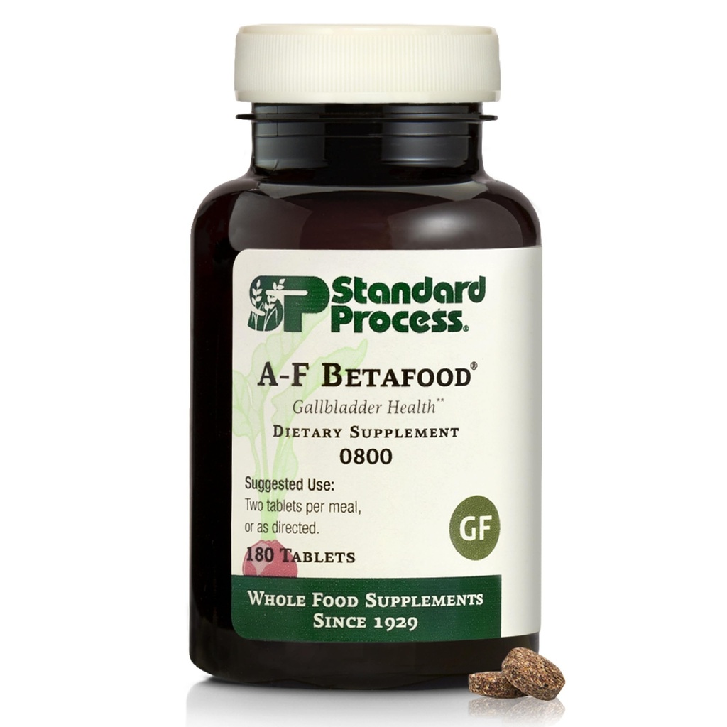 Standard Process A-F Betafood Gallbladder Health Dietary Supplement - Gluten-Free, Non-Dairy, " Non-Soy - Gallbladder Function " Liver Care - 360 Cuadros