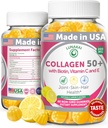Lunakai EE.UU. Fabricado Collagen Gummies for Women &amp; Men Más de 50, Biotin & Vitamina C, Soporta Elasticidad de la piel, Pelo &amp; Nail Strength, Soporte conjunto, 60ct