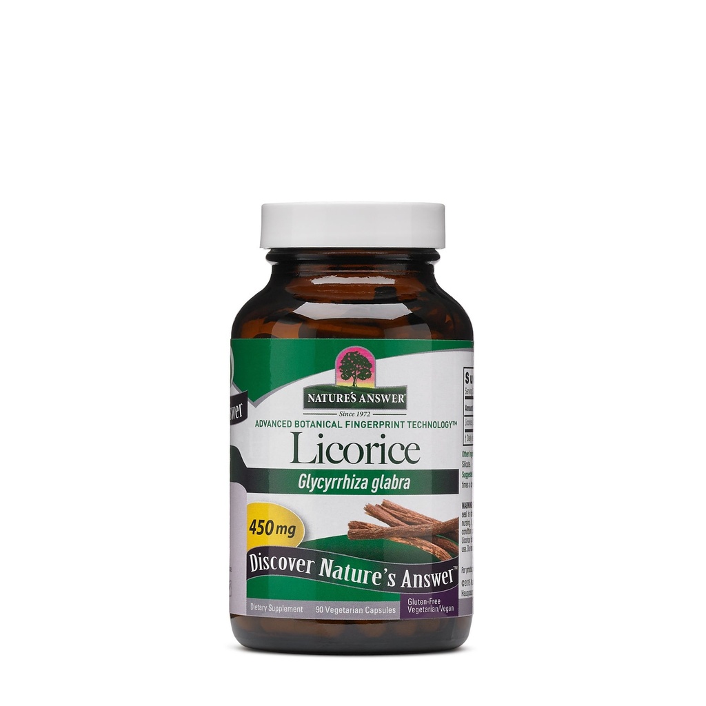 Respuesta de la naturaleza Licorice Root 90 Capsules - Digestive, Immune y Respiratory Support - Vegetarian, Vegan, Gluten Free, Kosher Licorice Root Capsules - Supports Skin