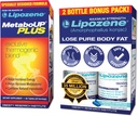 Lipozene Weight Pills Double Pack y MetaboUp Plus Thermogenic Supplement - Appetite Suppressant
