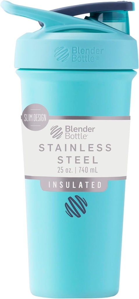 BlenderBottle Strada Sleek - Acero inoxidable - 25-oz. - Seafoam