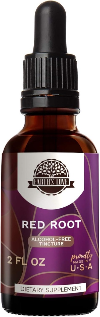 Amor de la Tierra - Red Root Extracto Herbal Libre de Alcohol Tintura, Superconcentrado Rojo Root (Ceanothus Americanus) Root seco (2 Fl Oz)