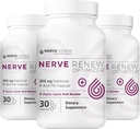 NERVE RENEW Optimizer, 3 Pack (90 cápsulas) - 300 mg Stabilized R-Alpha Lipoic Acid per Capsule for Natural Nerve Discomfort Support - Fast Absorption - Safe and All Natural