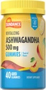 Sundance Ashwagandha Gummies Silencio 500mg Silencio 40 Gummies Vegan Silencio Vegan, No GMO, y Gluten suplemento gratis