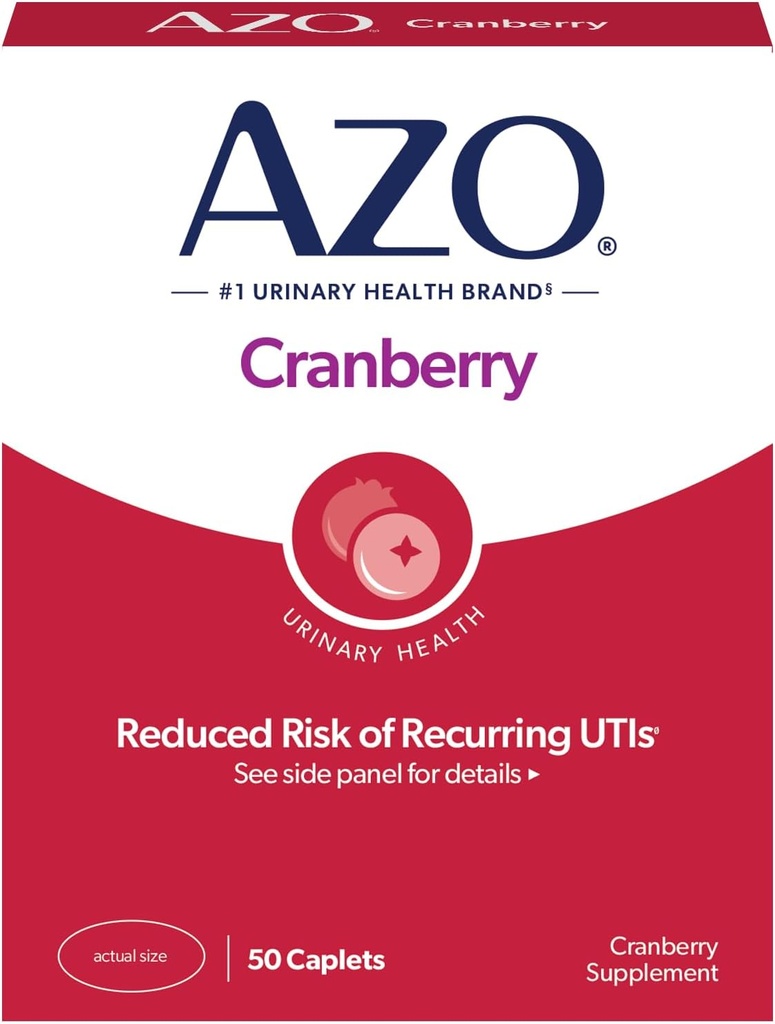 AZO Cranberry Pills for Urinary Tract Health for Women and Men, Adult Cranberry Supplement, Sugar-free, Non-GMO, 50 Softgel Capsules