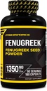 Primaforce Fenugreek Seed Capsules (180 capsules / 1350mg Por Serving, 2 Capsule Servings) - Suplemento Herbal Premium para Hombres y Mujeres, No GMO, Gluten Free Supplement
