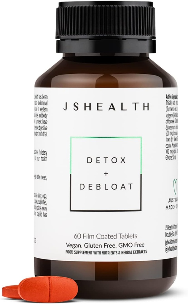 JSHealth Vitamins Signature Bundle, Hair + Energy, Detox + Debloat y Skin + Suplementos de Digestión