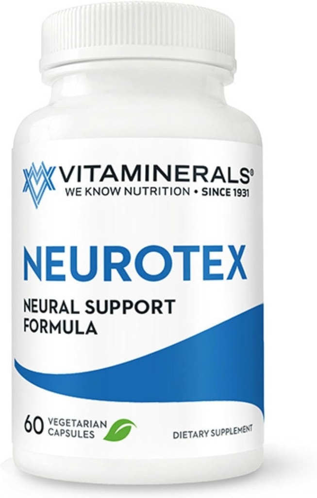 Vitaminerals® 119 NeurotexTM tención Sistema Nervous Apoyo " Stress Relief ← Mente calmante positiva ← 60 cápsulas vegetarianas