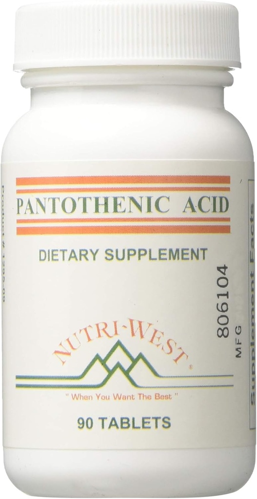 Nutri-West - Pantothenic Acid 90 Tablets