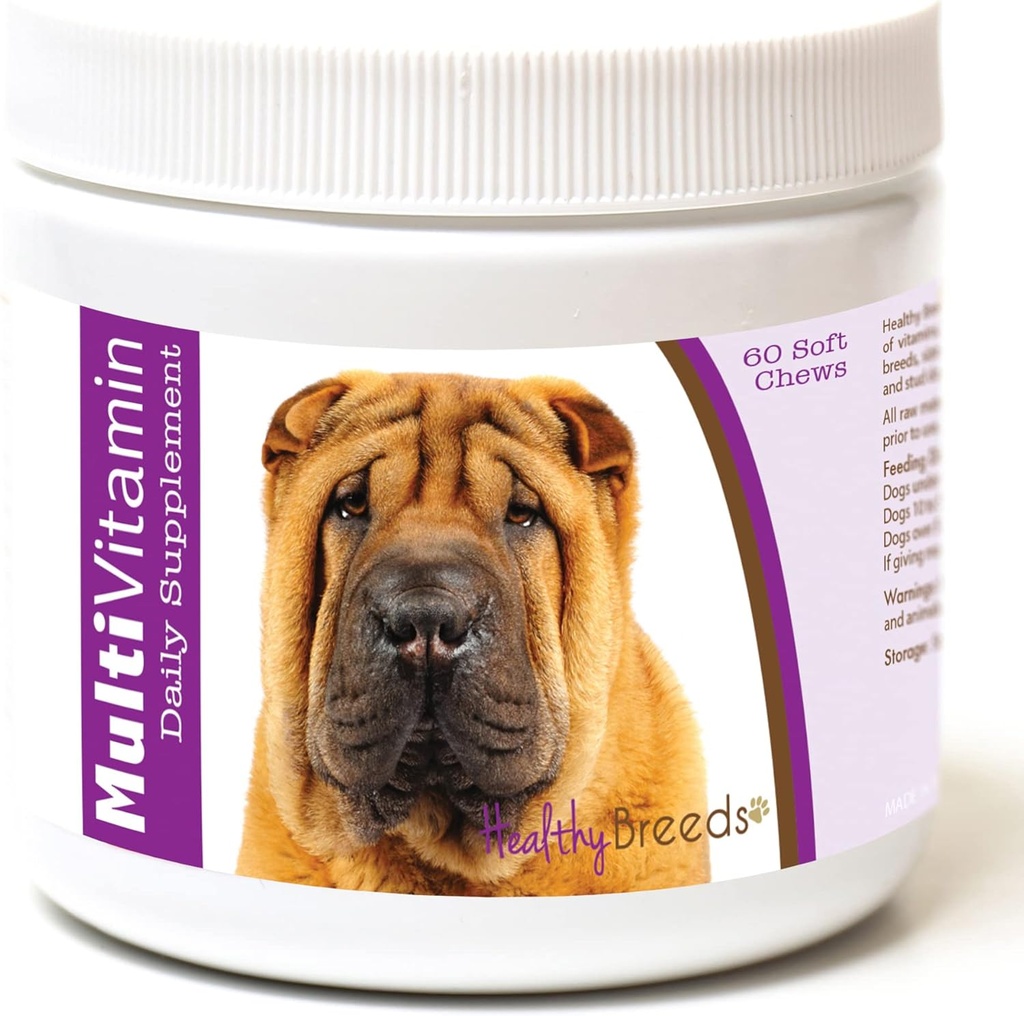 Saludable razas chinas Shar Pei Multi-Vitamin Soft Chews 60 cuenta