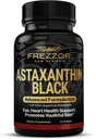 FREZZOR Astaxanthin Negro 12mg Silencio Anti-Envejecimiento Belleza Suplemento Antioxidante Silencio Ejercicio Recuperación para la piel, el ojo, Nerve, Muscle TEN Cardiovascular and Immune Support ← 60 Softgels