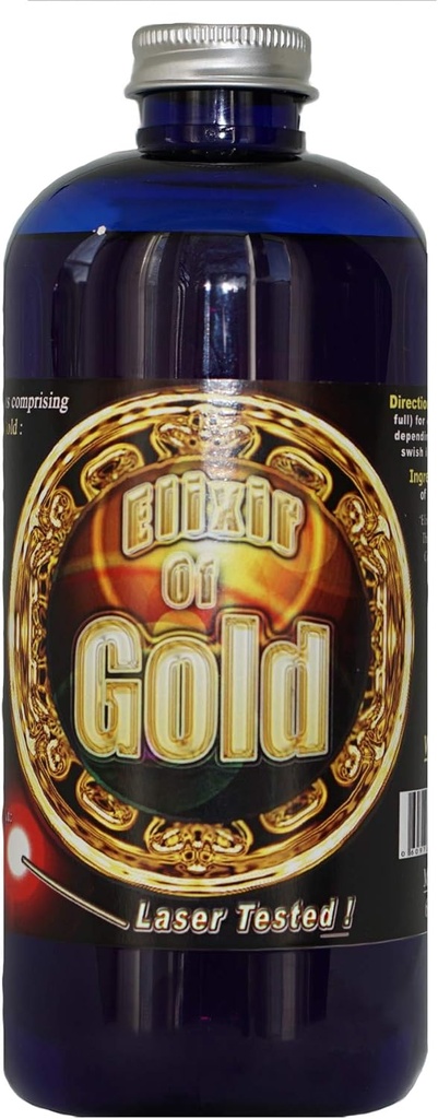Elixir de oro, 8 oz., 240 PPM Concentrado por Minerales de Montaña de Plata (Medical Purity Silver, Most Bioavailable colloidally Suspended Nano Partículas)