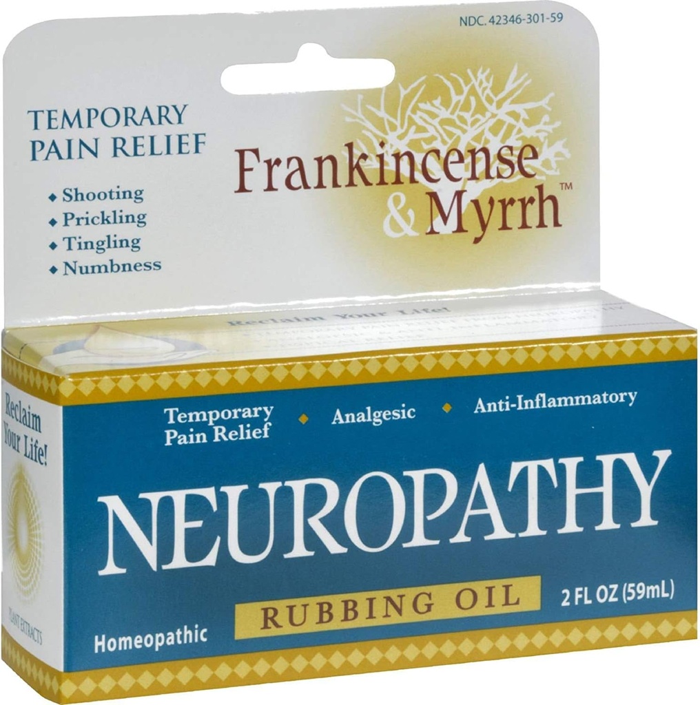 Frankincenso y neuropatía mirra Aceite de frotación - 2 fl oz (Pack of 2)