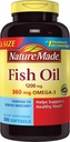 Nature Made 1200mg of Fish Oil, 2400 por Serving, 360mg de Omega-3, 300 Softgels, 300 Cuenta (Pack of 1)