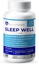 Dormir bien ← Ayuda natural del sueño con Magnesium Glycinate, Valerian Root, y Chamomile ← No-Habit Forming ← 60 Capsules - 30 noches de sueño relajante
