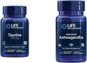 Ampliación de vida Taurine 1000mg y Ashwagandha 60 cápsulas - Cerebro, Corazón, Salud del hígado y Gestión del estrés Suplemento Bundle