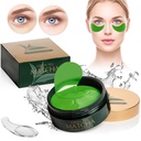 Green Tea Matcha Firming Eye Mask, 30 Pares Collagen Patches For Fine Lines, Wrinkles, Under Eye Bags & Puffy Eyes Treatment, Face Gel Pads That Reduce Los signos de envejecimiento