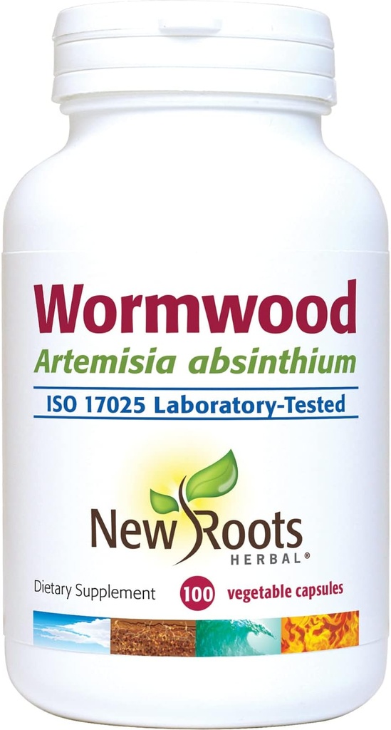NEW ROOTS HERBAL Wormwood (100 Veg Caps) - Appetite, Digestion and Intestinal Balance Support - Non-GMO &amp; Gluten Free