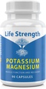 Life Strength Magnesium Potassium Complex Supplement - 90 Capsules - High Absorption Magnesium Support Vascular Health & Leg Cramp