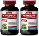 cápsulas de brotes jóvenes espárragos - ASPARAGUS 600 MG - YOUNG SHOOTS EXTRACT - extracto de raíz espárragos - cápsulas de fórmula antioxidante, cápsulas de extracto de espárragos orgánico, píldoras de agua - 2 Bot 120 cápsulas