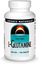 Fuente Naturales L-Glutamina, Forma libre Aminoácidos que soporta energía metabólica*, 500mg - 100 Tablets