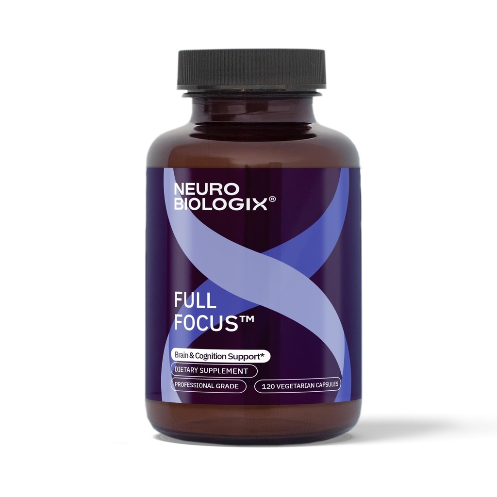 Neurobiologix Full Focus for Men & Women, Brain & Mood Support Supplement, Promotes Focus, Memory & Cognitive Function, with Green Coffee Bean, Bacopa, Magnesium & SAM-E, Gluten Free, 120 Capsules