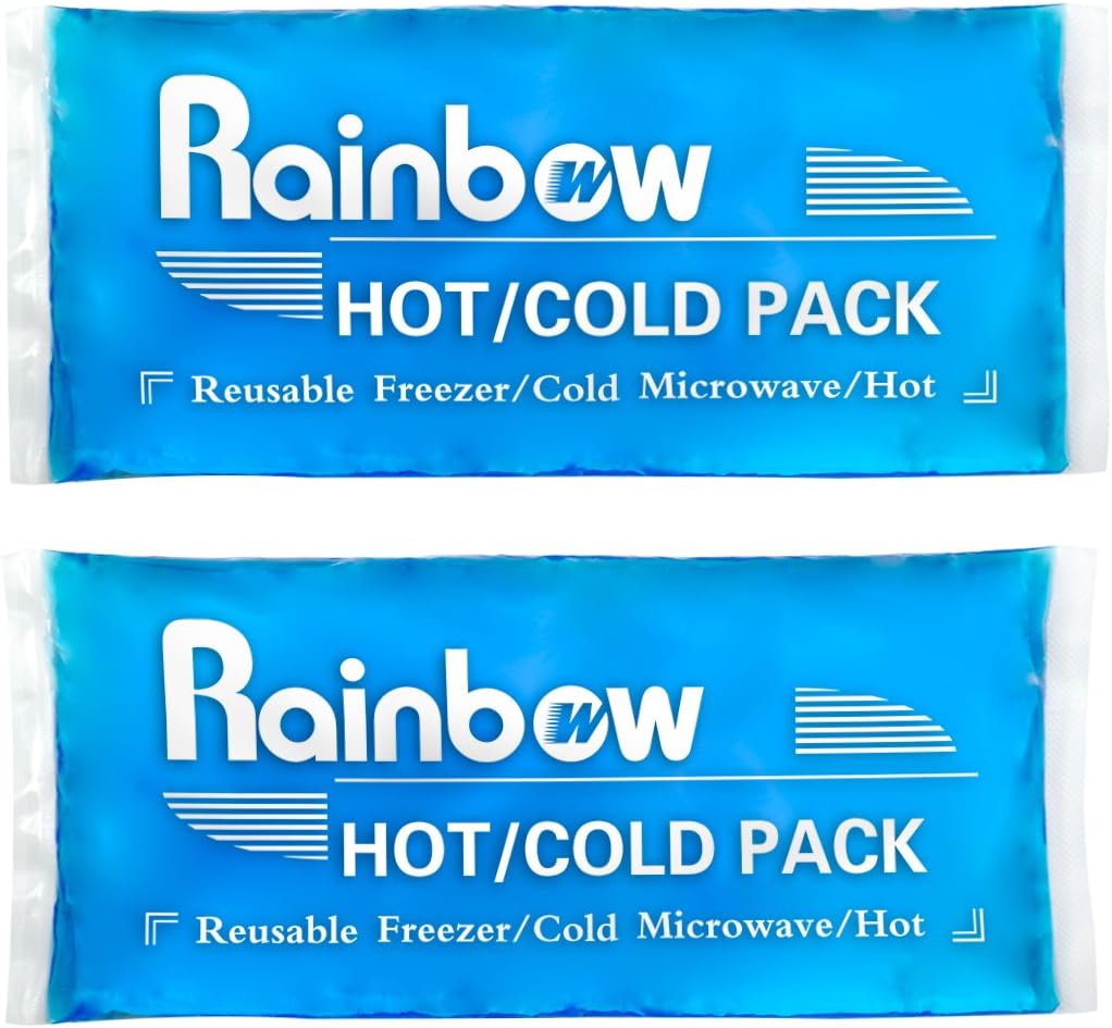 Paquetes de hielo blando Reutilizable Gel Pack 2, Hot and Cold Gel Ice Packs for Injuries, Headaches, Joint Pain Relief, Comfort Ice Pack Flexible Therapy on Neck, Ankle, Knee, Leg, Hombro, Elbow, Wrist, Pies
