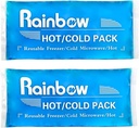 Paquetes de hielo blando Reutilizable Gel Pack 2, Hot and Cold Gel Ice Packs for Injuries, Headaches, Joint Pain Relief, Comfort Ice Pack Flexible Therapy on Neck, Ankle, Knee, Leg, Hombro, Elbow, Wrist, Pies