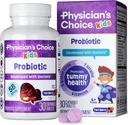 Probióticos para niños - 7 Strains Diversos, Prebióticos Orgánicos, Vitaminas &amp; Minerales - Clínicamente estudiado L. Rhamnosus GG - Immune &amp; Apoyo Digestivo - No Azúcar o Piñas Artificiales