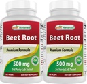 Mejores Naturales Beet Root Powder 500 mg 180 Capsules (180 Conde (Pack of 2))