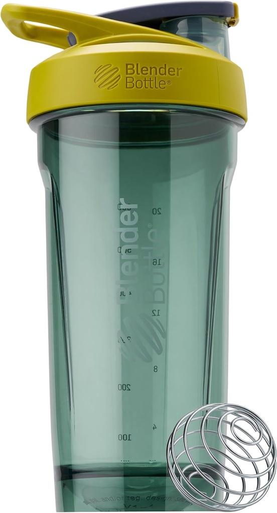 BlenderBottle Sport Shaker Bottle with Wire Whisk, 28-Ounce, Amarillo – Protein Shakes " Hydration for Athletes " Fitness Enthusiasts, Easy Mixing, Durable " Lid