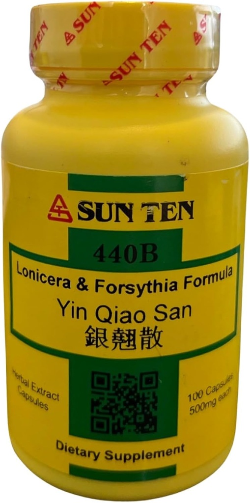 Sun Ten - Lonicera & Forsythia Fórmula Capsules/Yin Qiao San/銀翹 neutro - 100 cápsulas