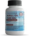Aceite de Krill Rojo Premium Rawleigh: 60 no GMO Softgels, 1000 mg de Euphasia Superba Aceite por día, Rico en Choline, Phospholipids, Astaxanthin, EPA & DHA Omega-3 Ácidos grasos, para el corazón, las articulaciones, la salud cerebral