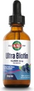 KAL Ultra Biotin 10000mcg DropIns, gotas de biotina líquida, suplemento de crecimiento del cabello, alta potencia vitamina B7, cabello saludable, piel, uñas y apoyo energético, sabor de baya mezclada natural, aprox. 59 Serv, 2oz