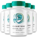Cleartone Tinnitus Relief for Ringing Ears Capsules, Cleartone Ear Pills Supplement, Clear Tone Tinnitus Treatment, Calming Ear Ringinging Relief - Maximum Strength, Cleartone Reviews (5 Pack)