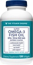Vitamin Shoppe Omega 3 Fish Oil 1290mg, EPA 735mg &amp; DHA 165mg, Purity Assured, Molecularly Distilled to Support Cardiovascular, Joint and Brain Health (120 Softgels)