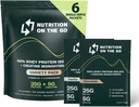 Nutrición en la proteína Go Whey Paquetes de aislamiento con crema – 25g Proteína + 5g Creatina – Polvo de proteína de un solo paso - Paquete de Variedad (Vanilla &amp; Chocolate) (6-Pack)