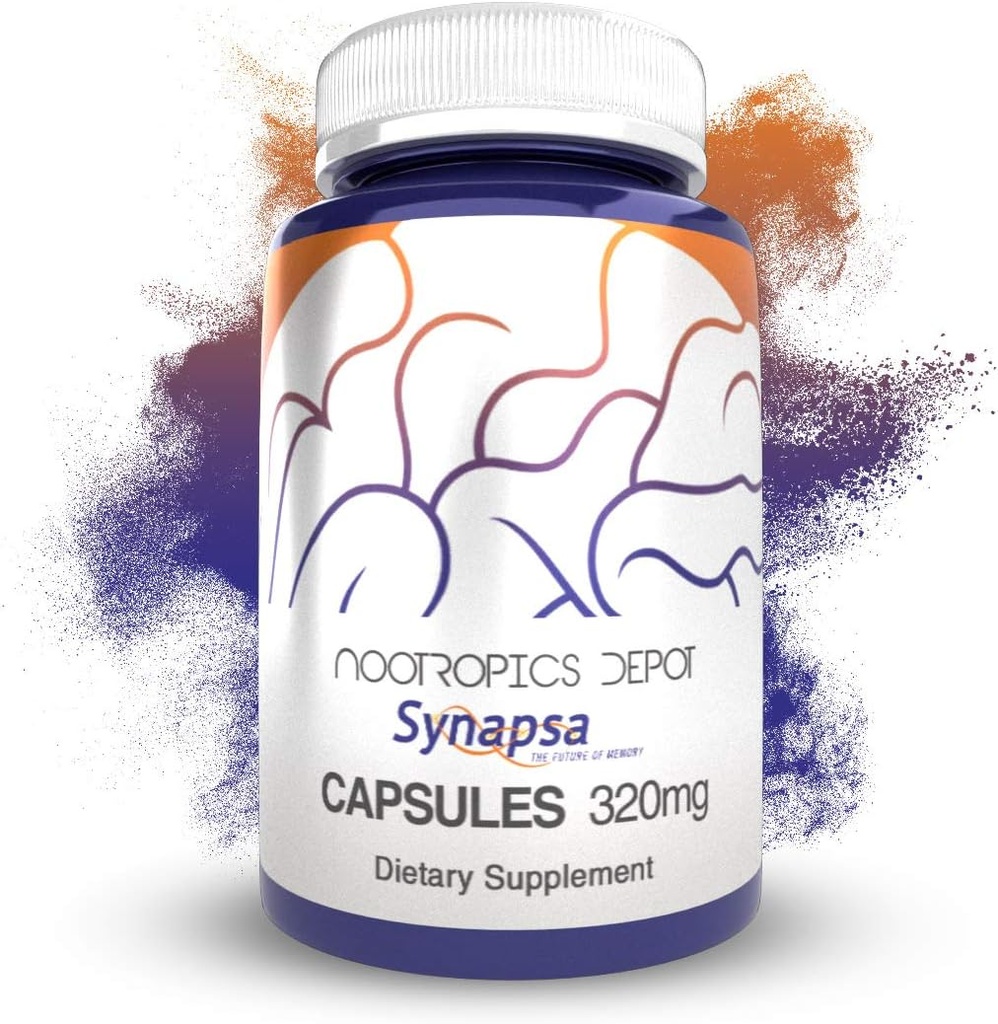 Nootropics Depot Synapsa Bacopa Monnieri Capsules Silencio 320mg Silencio 60 Conde Silencio Extracto de plantas enteras Silencio Ayurveda Suplemento Silencio Adaptogen Herb Silencioso para mejorar el aprendizaje, la memoria y el rendimiento mental
