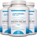 P Puregen Labs Cough Relief for Adults Dextromethorphan HBr 15mg  8-Hour, Non-Drowsy, Larga duración Bronchial Suppressant ← Edades 12+ Silencio Comparar con Robafen y Robitussin - 3 Pack Silencio Total 180 Softgels