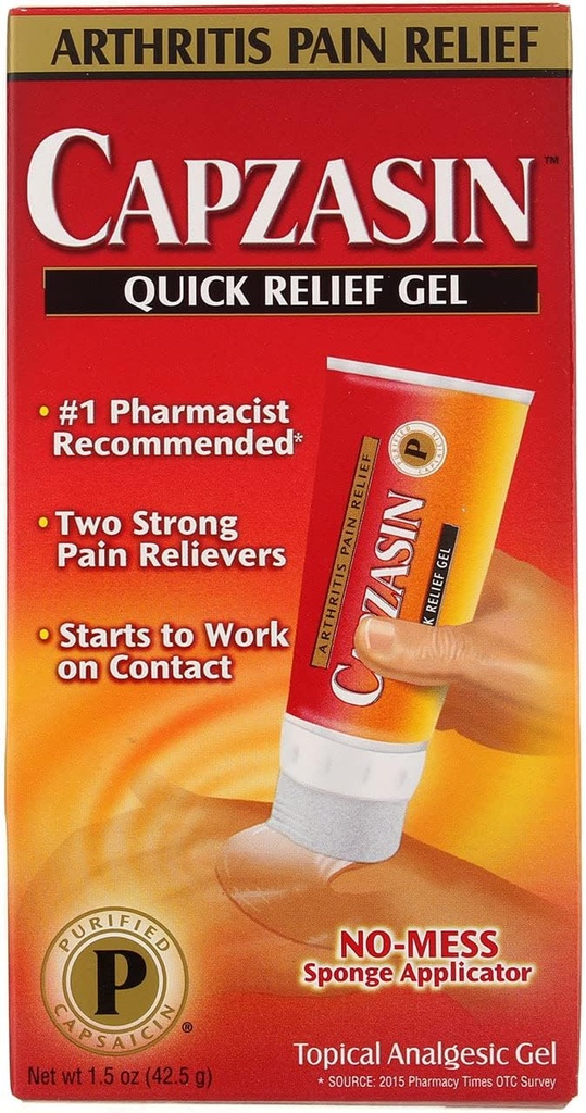 Capzasin Capzasin Arthritis Pain Relief Quick Relief Gel, 1.5 oz (Pack of 3)
