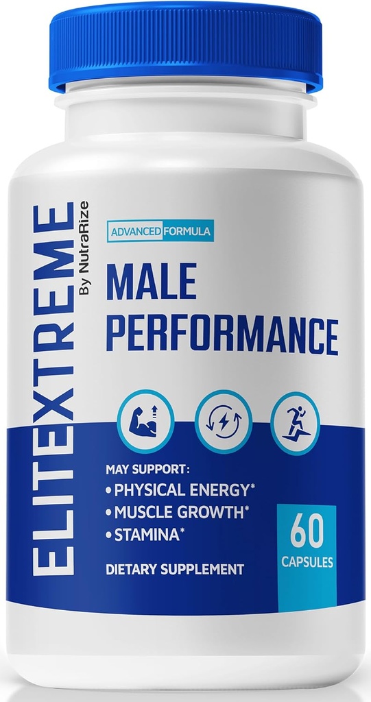 EliteXtreme Hombre Suplemento, EliteXtreme Man Pills, Todas las cápsulas dietéticas naturales para hombres, 1200 MG Multivitamínicos para la salud general, Elite Xtreme Reseñas (60 cápsulas)