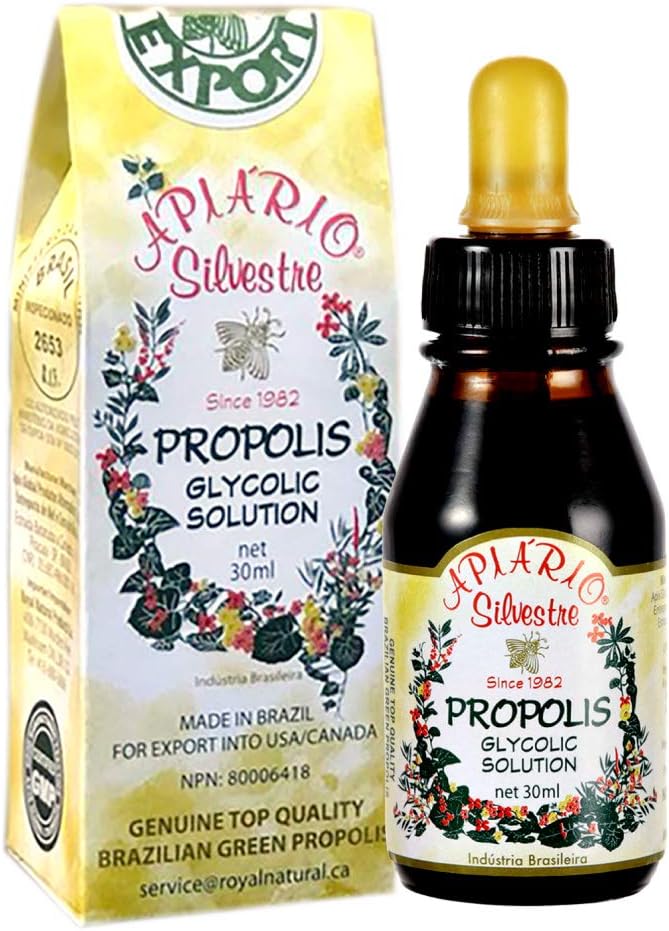 Extracto Glicólico Propolis Verde Brasileño - Booster Inmuno/Protocolo Superior / Cuidado Oral/Antioxidante/CardioHealth - Importado de São Paulo, Brasil- 1 Botella