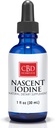 Suplemento orgánico Nascent Iodine Fuente de profundidad. Soporta " Detoxifica la tiroides. Metabolismo Heath, Focus &amp; Better Sleep. 1,950 mcg por Serving