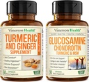 Suplemento Turmérico y Ginger Root Joint Support Suplemento " Glucosamine Chondroitin MSM y Suplemento Turmérico