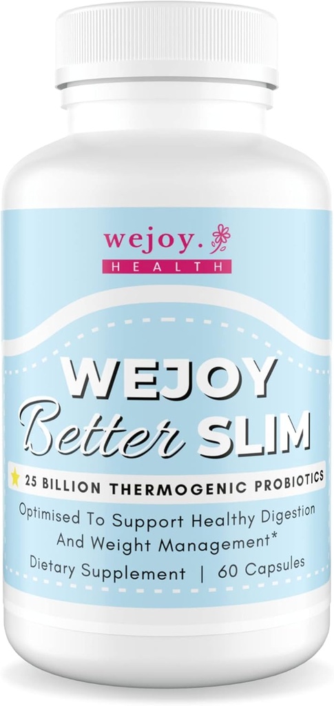 WEJOY. Mejor Slim - Probióticos termogénicos para Mujeres, Alivio de Bloating, Supresor de Appetito para la Pérdida de Peso, Probióticos de Detox Cleanse para Salud Digestiva, Lactobacillus Acidophilus Probiótico