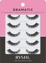 Ryshi False Eyelashes con 5 Parejas, Look Dramático con Juego de pestañas autoadhesivas y reutilizables, Mejora de la Belleza Natural para el Volumen Extra